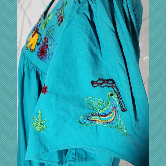 La Lingerie Floral Embroidered Square Neck Babydoll Dress - Picture 4 of 6